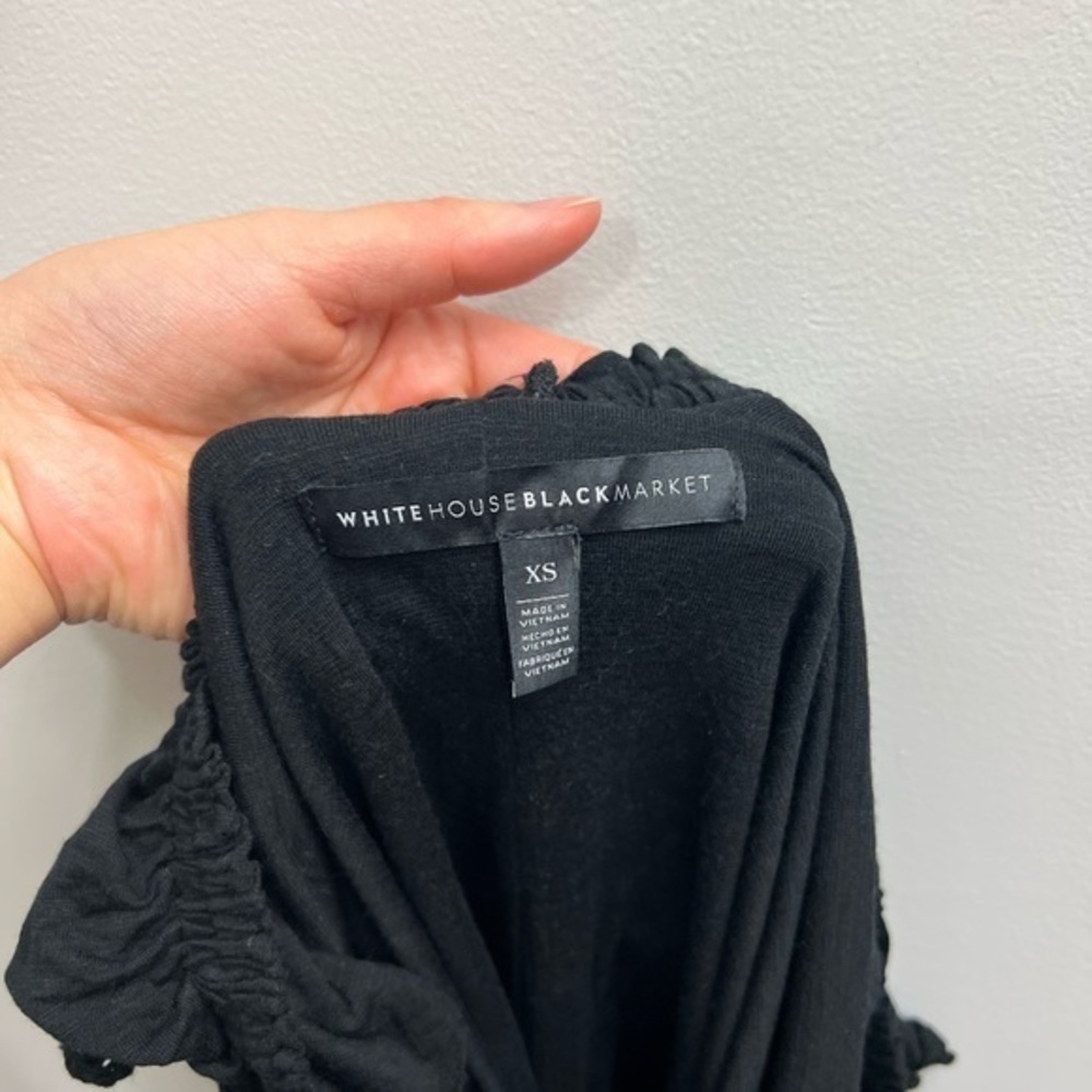 WHBM Black Ruffle Top - Picture 13 of 13
